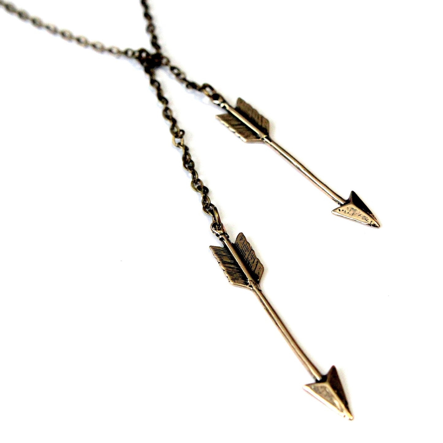 DOUBLE ARROW LARIAT NECKLACE - Inspiratek